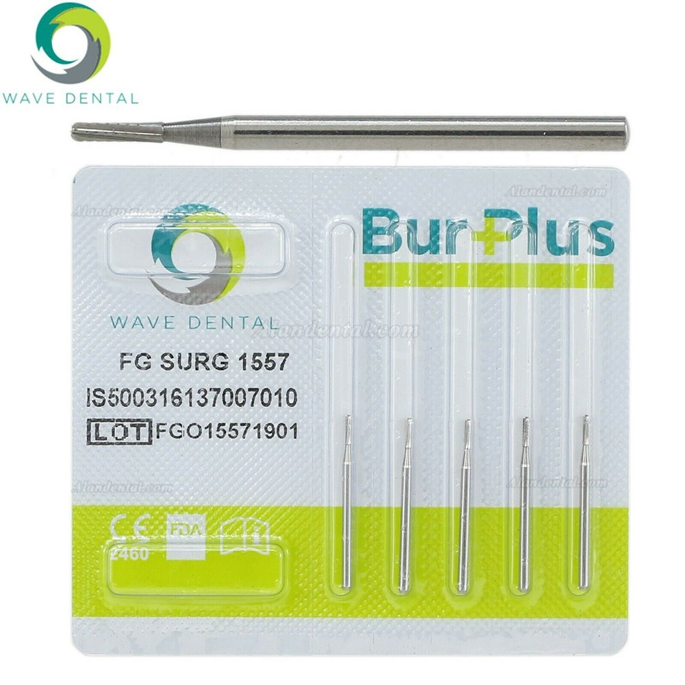 10Pcs FG Surgical Length 1557 Burs Dental Friction Grip Dome Fissure Carbide Bur